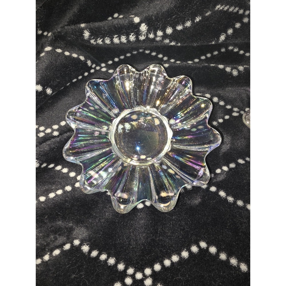 Vintage Federal Glass Company Iridescent Celestial 6" Bowls – Set of 2 - Picture 5 of 8